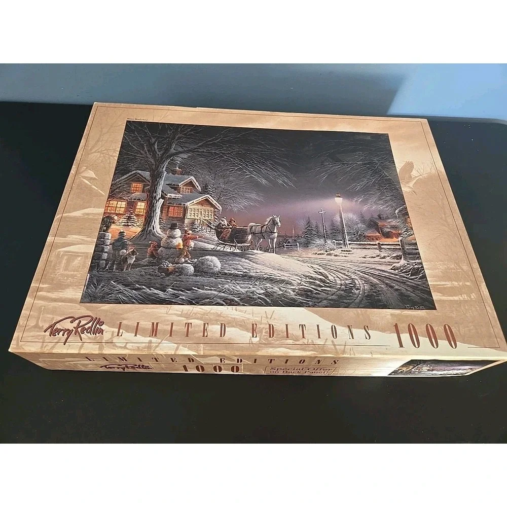 Terry Redlin Limited Edition 1000 PC Jigsaw Puzzle Winter Wonderland RoseArt‎
